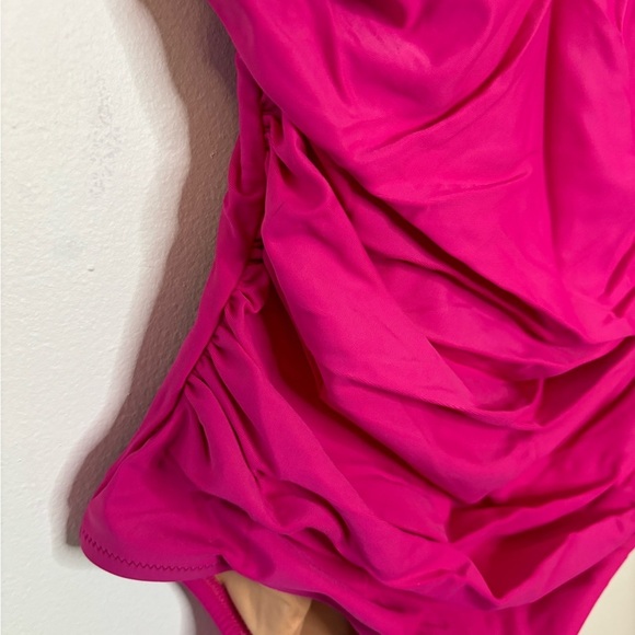 J. CREW Fuchsia Ruched V-neck one-piece - Various Sizes NWT - Picture 10 of 13